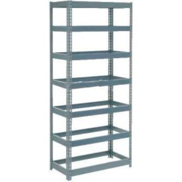 Global Equipment Extra Heavy Duty Shelving 36"W x 18"D x 84"H With 7 Shelves, No Deck, Gray 717004